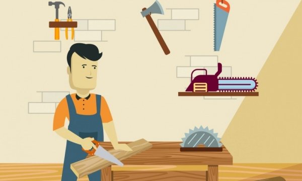 Логотип столяра плотника