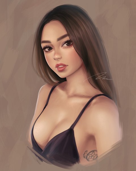 Горячие девушки нарисованные