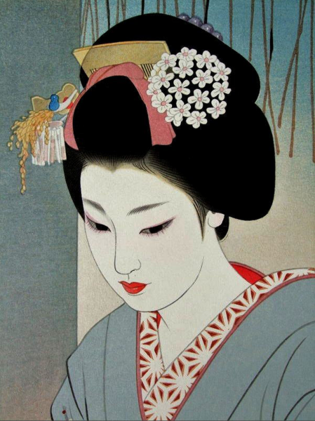 Japanese Prints японская живопись гейши Geisha Art гейша иллюстрация Japanese Art