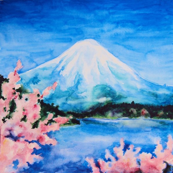 Картина гора Фудзияма Рерих