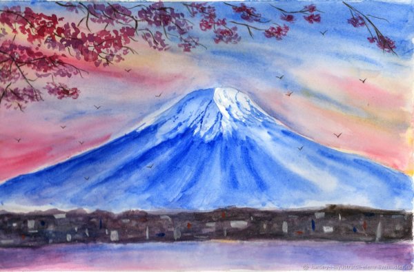 Гора Фудзи картина