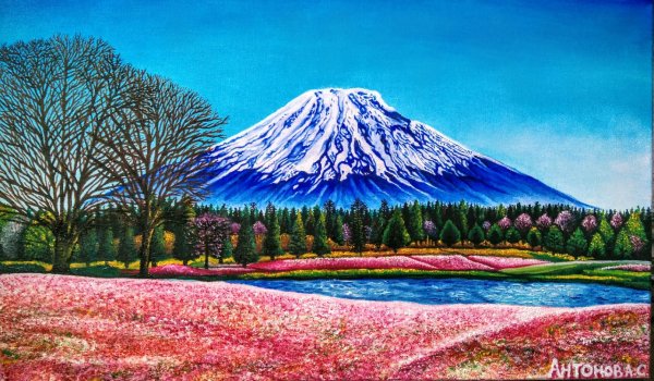 Фудзияма картина маслом