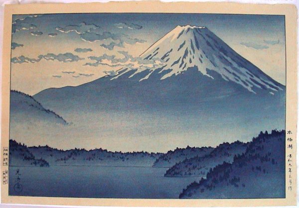 Гора Фудзияма гравюра