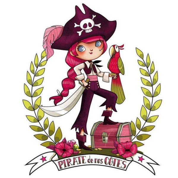Девочка пират мультяшная