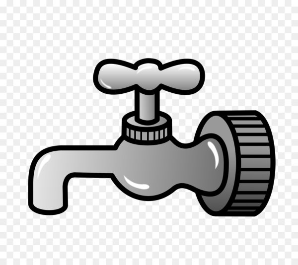 Кран сантехнический в векторе