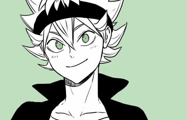 Аста аниме чёрный Клевер арт