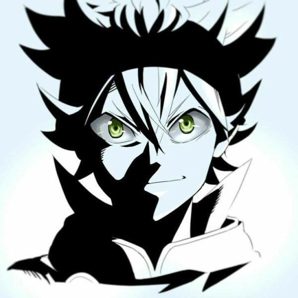 Аста черный Клевер арт