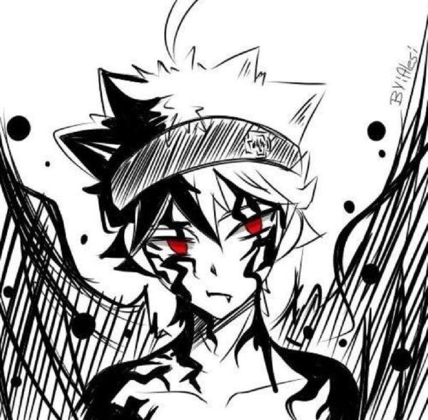 Тату черный Клевер Аста аниме