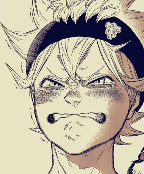 Аниме чёрный Клевер Аста