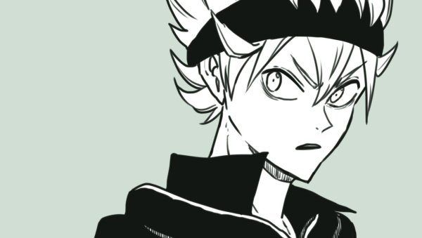 Аста чёрный Клевер для срисовки