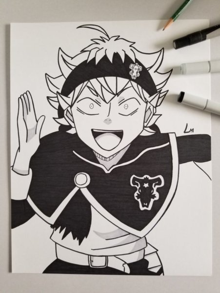 Аниме черный Клевер скетч