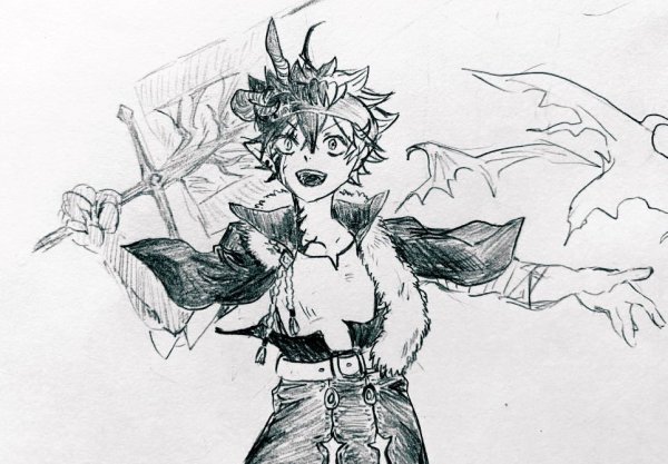 Черный Клевер арты для срисовки