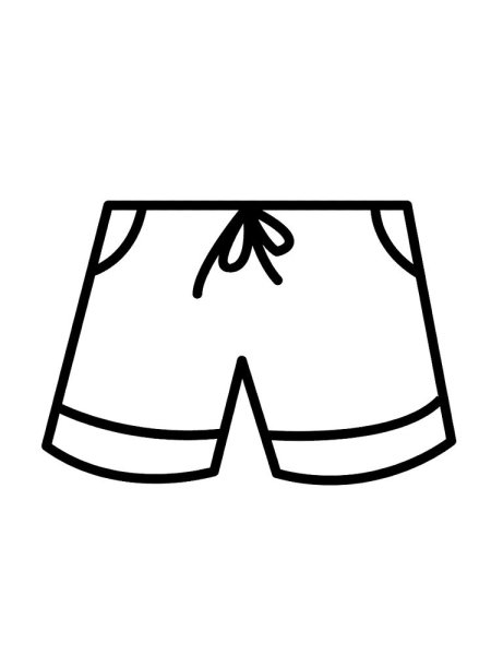 Шорты раскраска для детей