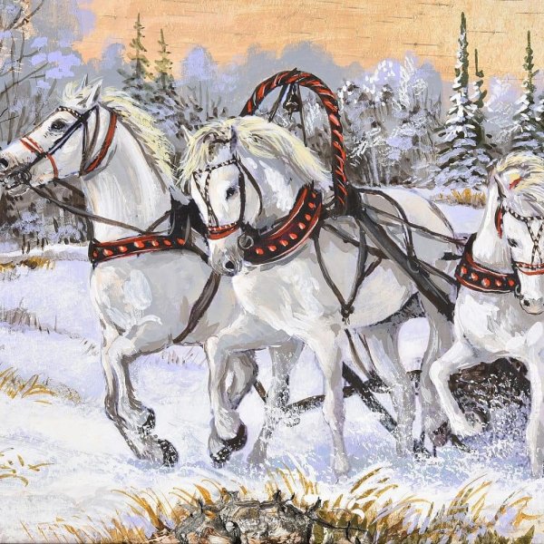 Васнецов тройка картина