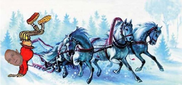 Тройка лошадей для детей