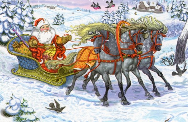 Ирина Егорова иллюстратор художник дед Мороз