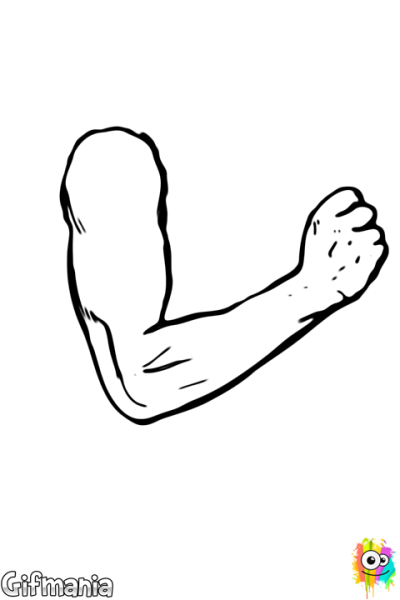 Руки согнуты в локтях рисунок