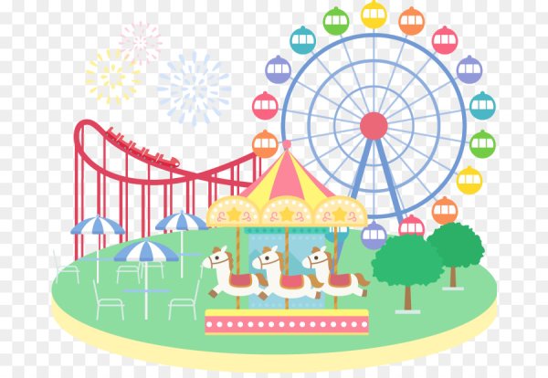 Парк аттракционов иллюстрация