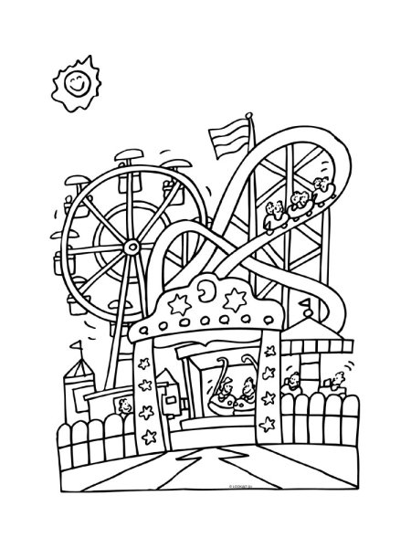 Парк развлечений рисование