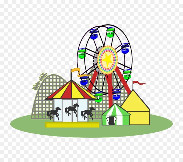 Раскраска парк развлечений для детей