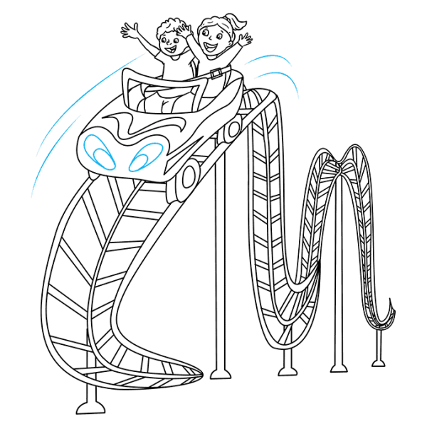 Американские горки раскраска