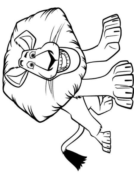 Алекс из Мадагаскара раскраска