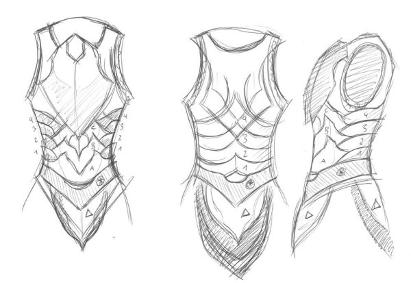 Доспехи скетч женские