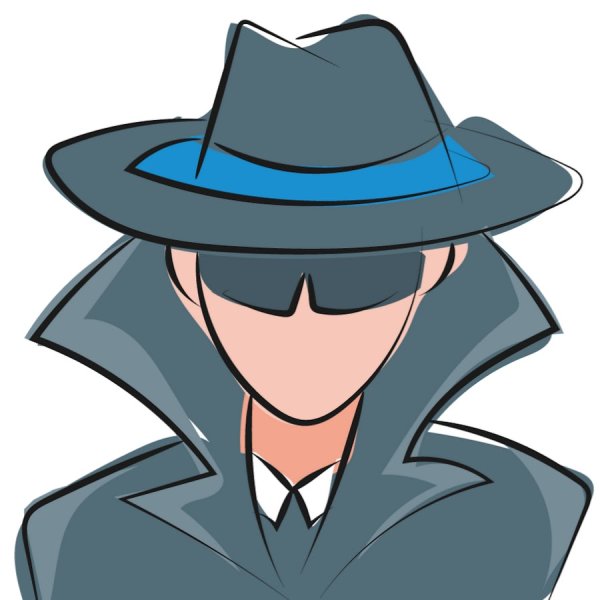 Шпион в шляпе и очках