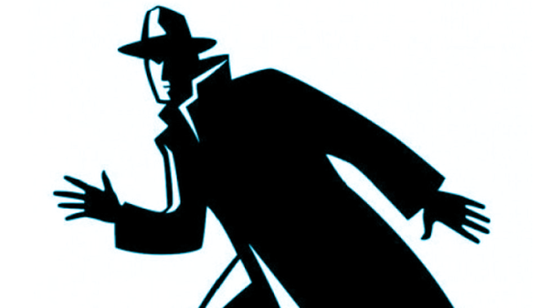 Силуэт шпиона в шляпе