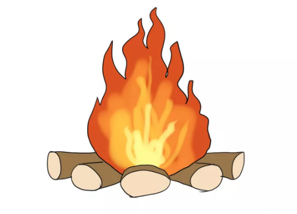Векторное изображение костра