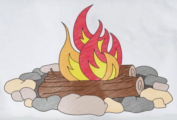 Огонь рисунок