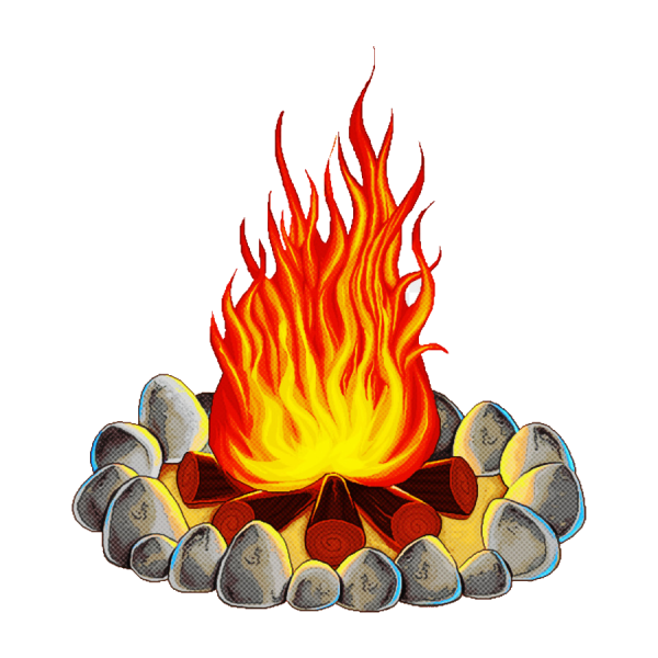 Огонь мультяшный рисунок