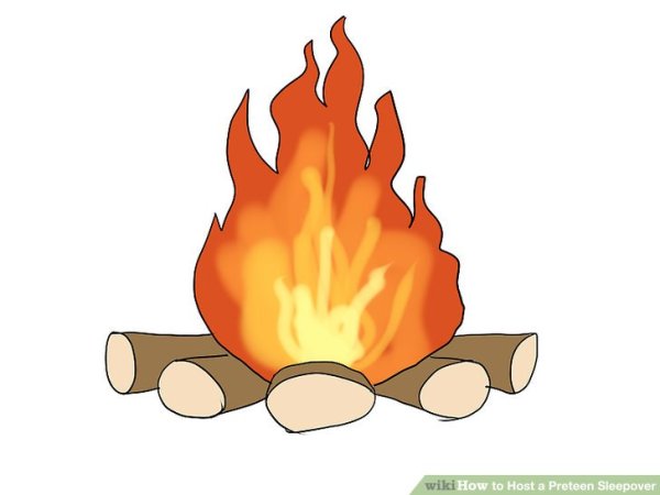 Костер мультяшный