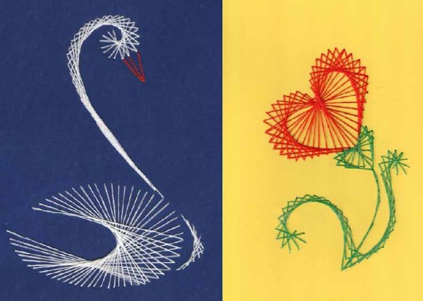 Вышивка по картону