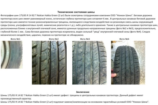 Остаточная глубина рисунка протектора шин для транспортных средств