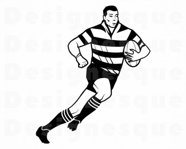 Регбист рисунок