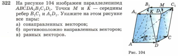 Укажите на этом рисунке все пары сонаправленных векторов