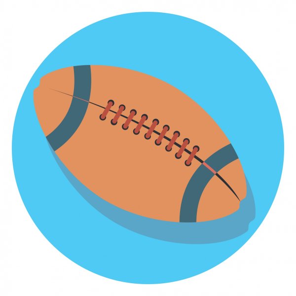 Регбийный мяч рисунок