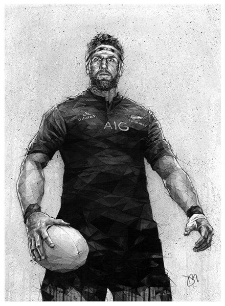 Регбист рисунок