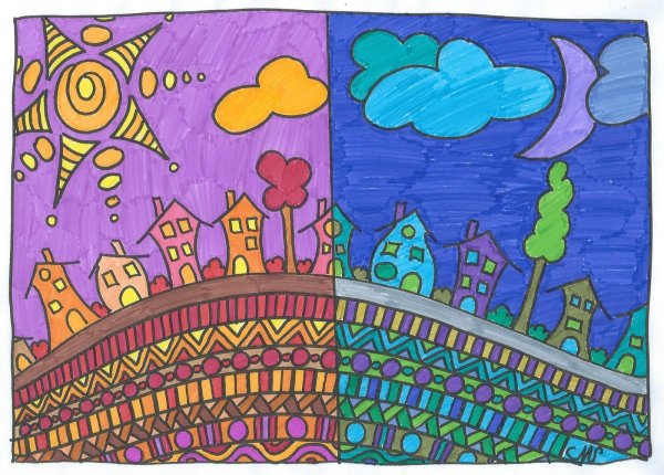 Теплые и холодные тона в рисовании