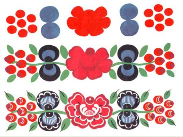 Городецкая роспись подмалевок теневка оживка