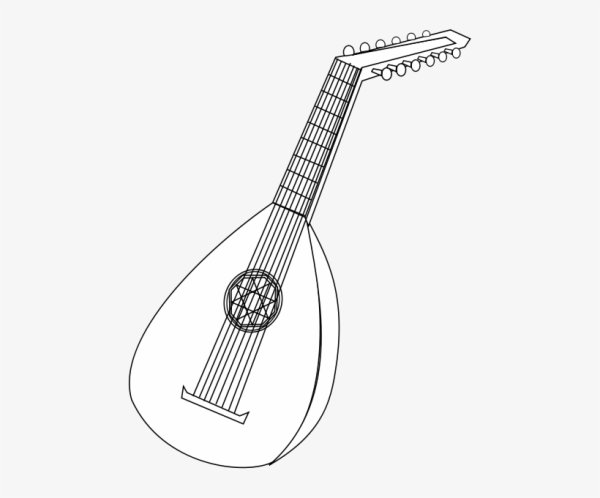 Раскраска балалайка музыкальный инструмент