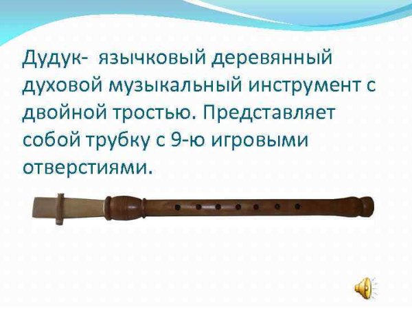Язычковый деревянный духовой музыкальный инструмент