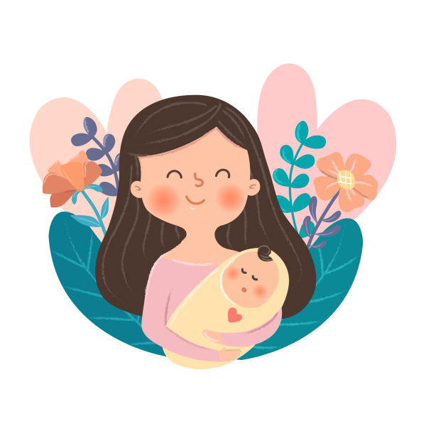 Мама и ребенок иллюстрация