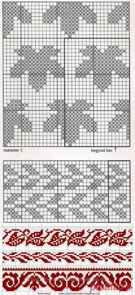 Филейное вязание жаккард