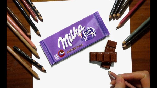 Шоколад Милка рисунок