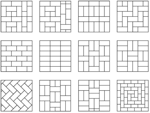 Схема раскладки брусчатки