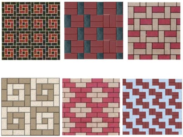 Схема укладки тротуарной плитки 200х100