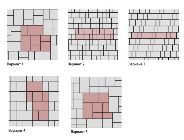 Схема укладки тротуарной плитки новый город три цвета