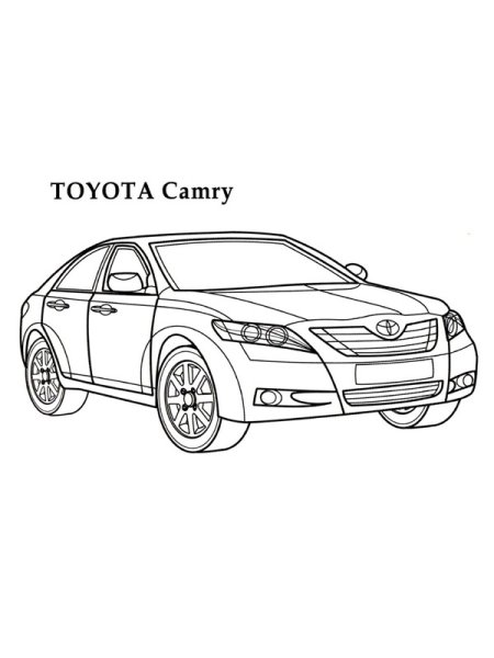 Toyota Camry спереди раскраска